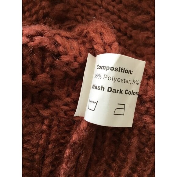 ZAFUL SZ OS SOFT RUST CABLE KNIT SWEATER - Picture 7 of 7